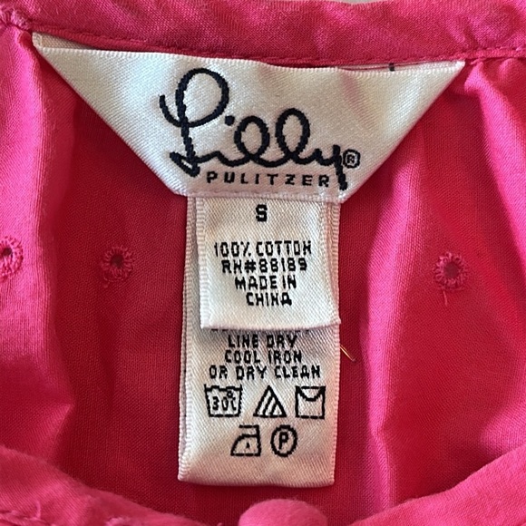 Lilly Pulitzer Eyelet Short Sleeve Top - Picture 3 of 12